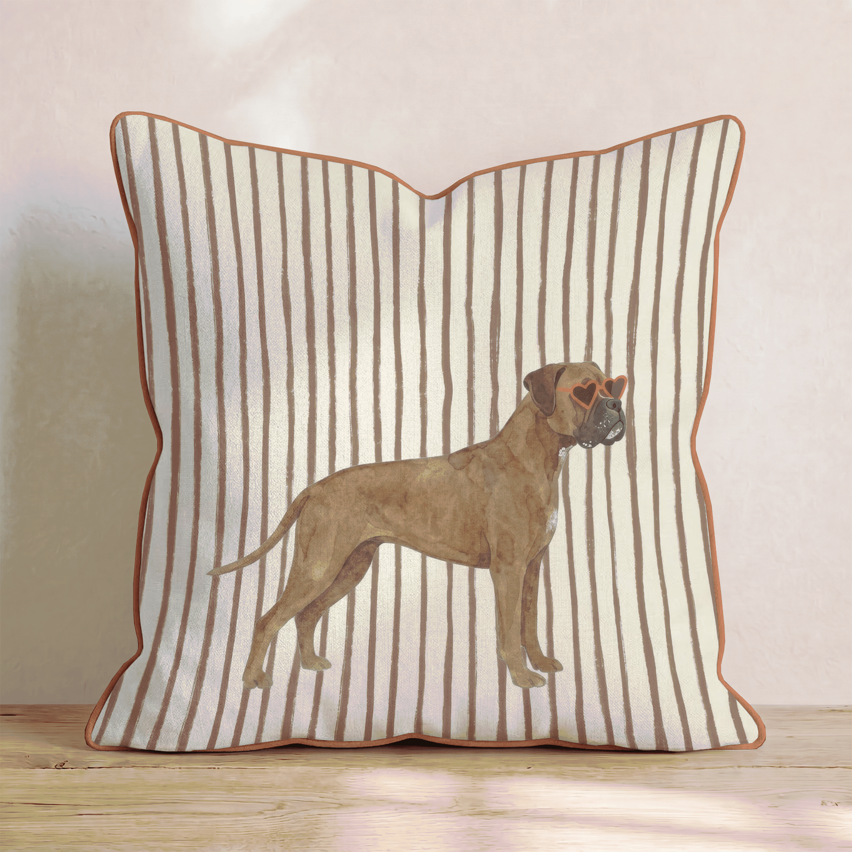 Hot Diggity Boxer_ Throw Pillow - Hillcroft Home