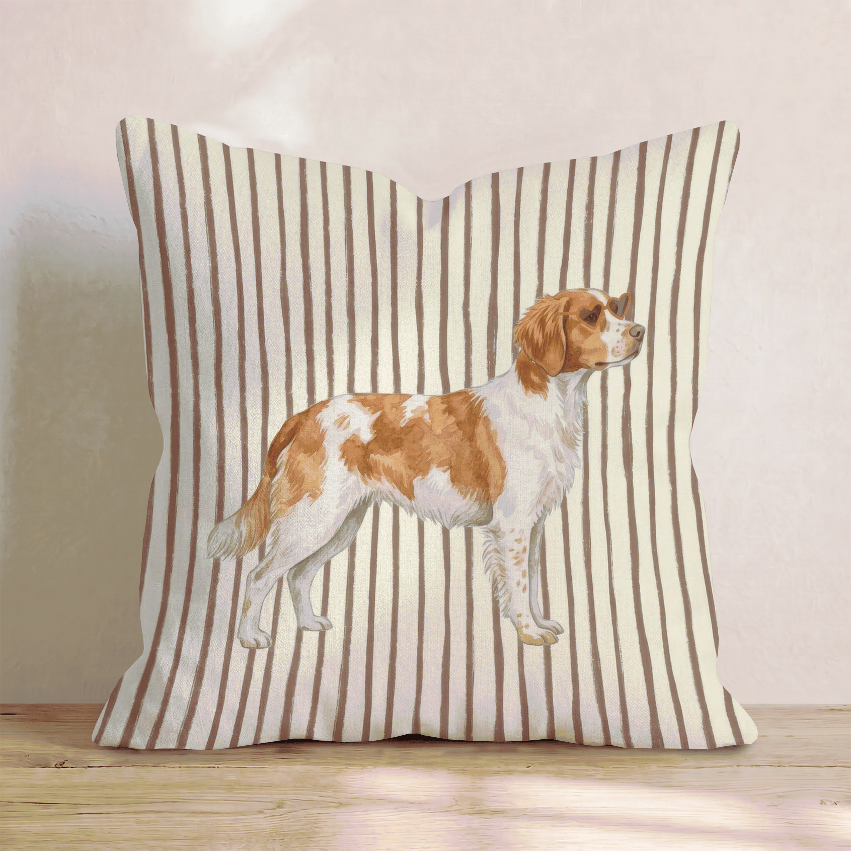 Hot Diggity Brittany Throw Pillow - Hillcroft Home