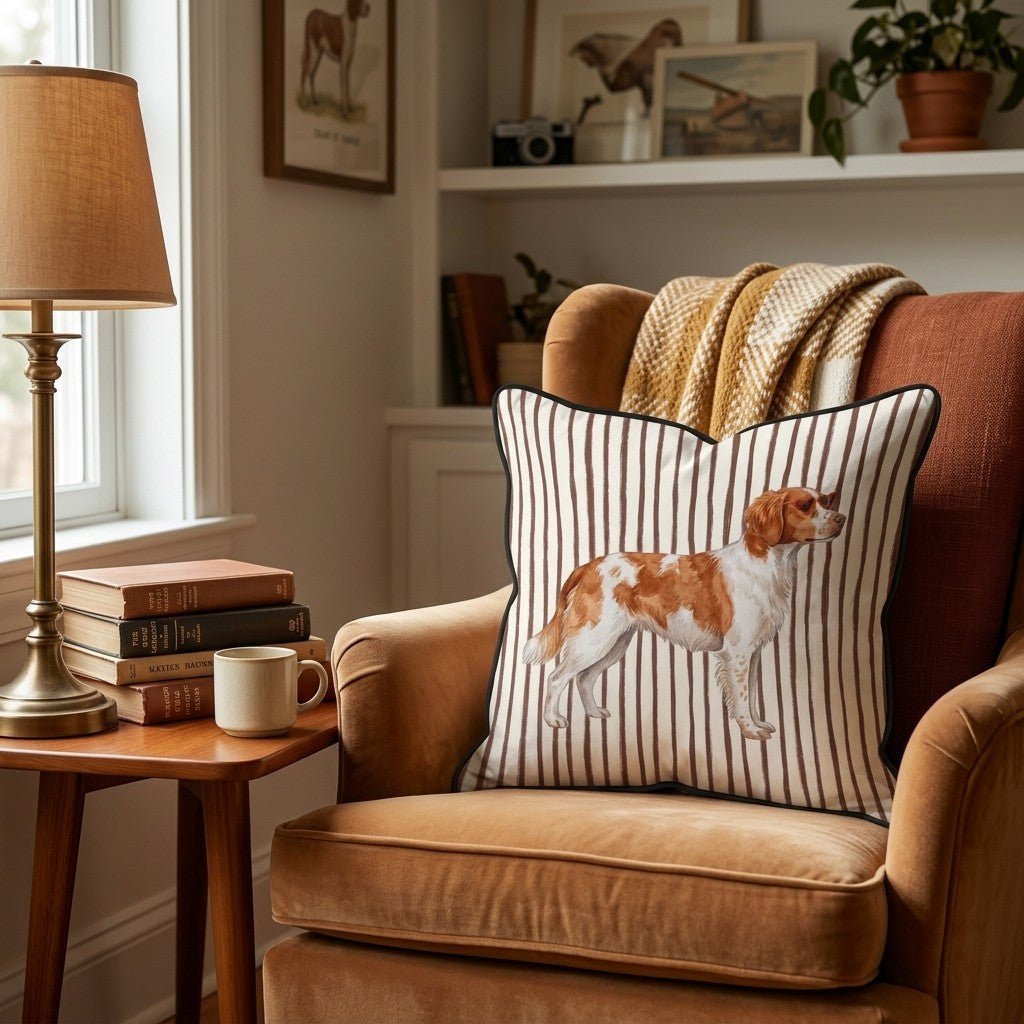 Hot Diggity Brittany Throw Pillow - Hillcroft Home