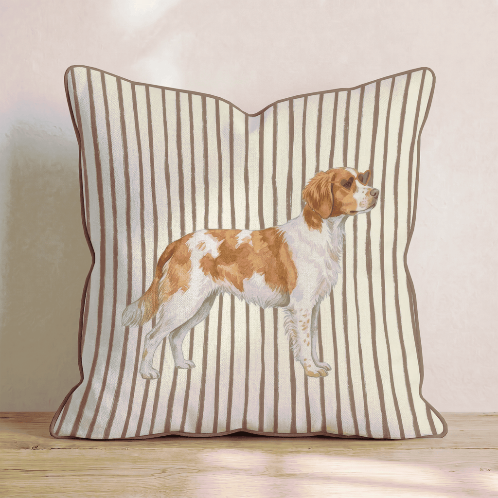 Hot Diggity Brittany Throw Pillow - Hillcroft Home