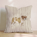 Hot Diggity Bulldog Throw Pillow - Hillcroft Home