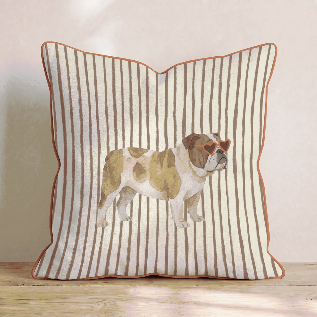 Hot Diggity Bulldog Throw Pillow - Hillcroft Home