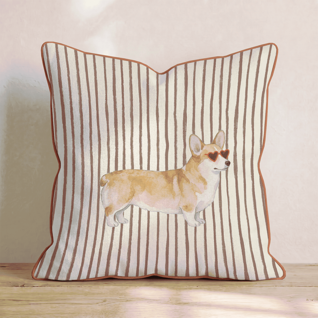Hot Diggity Corgi Throw Pillow - Hillcroft Home