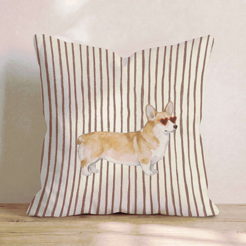 Hot Diggity Corgi Throw Pillow - Hillcroft Home