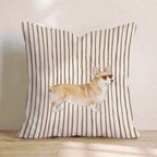 Hot Diggity Corgi Throw Pillow - Hillcroft Home