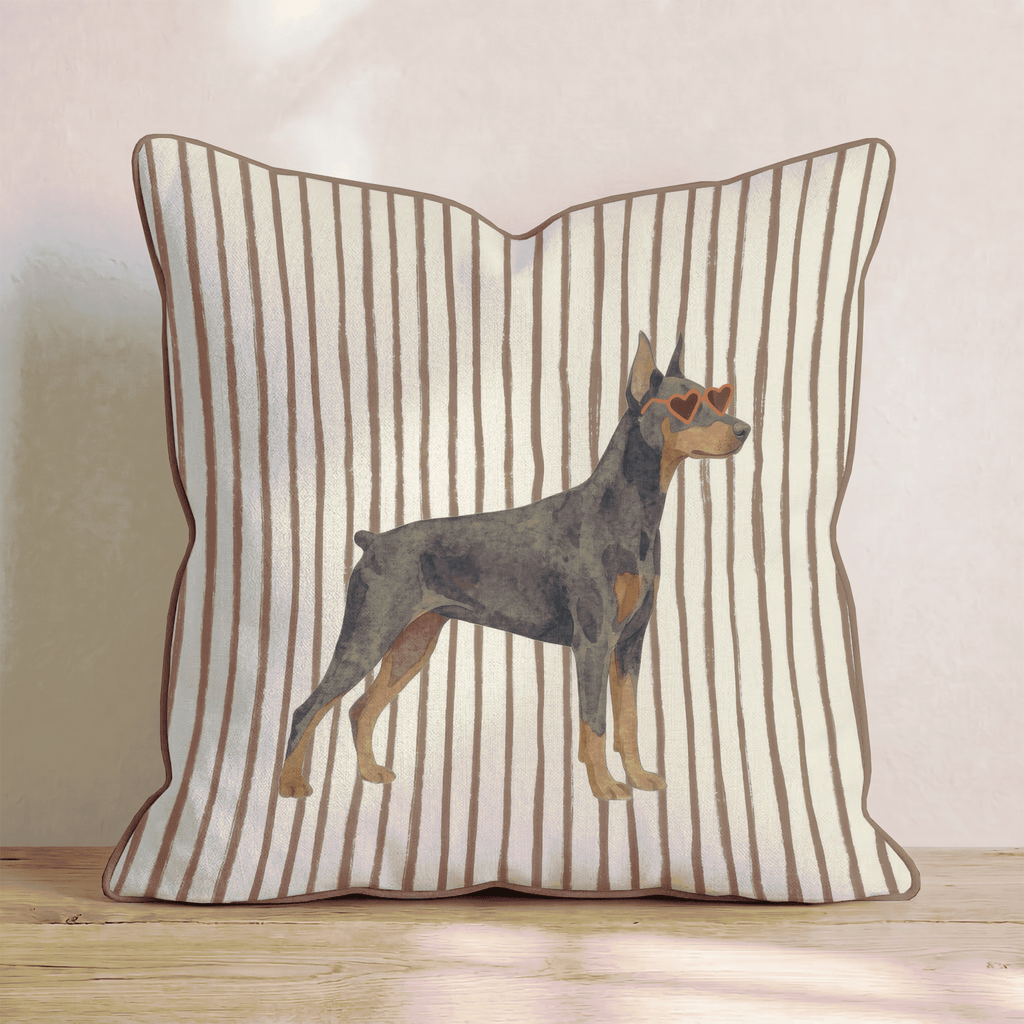 Hot Diggity Doberman Throw Pillow - Hillcroft Home