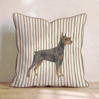 Hot Diggity Doberman Throw Pillow - Hillcroft Home