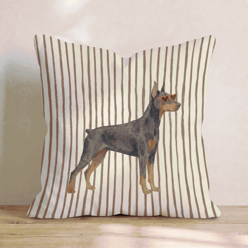 Hot Diggity Doberman Throw Pillow - Hillcroft Home