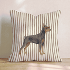 Hot Diggity Doberman Throw Pillow - Hillcroft Home