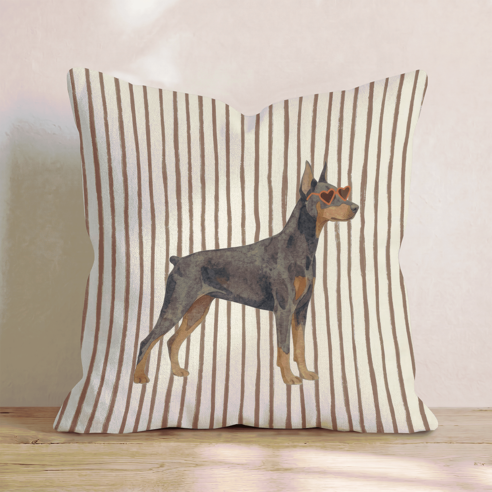 Hot Diggity Doberman Throw Pillow - Hillcroft Home