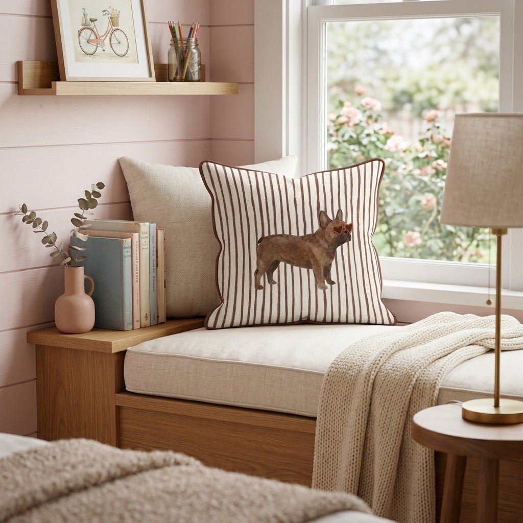 Hot Diggity French Bulldog Throw Pillow - Hillcroft Home