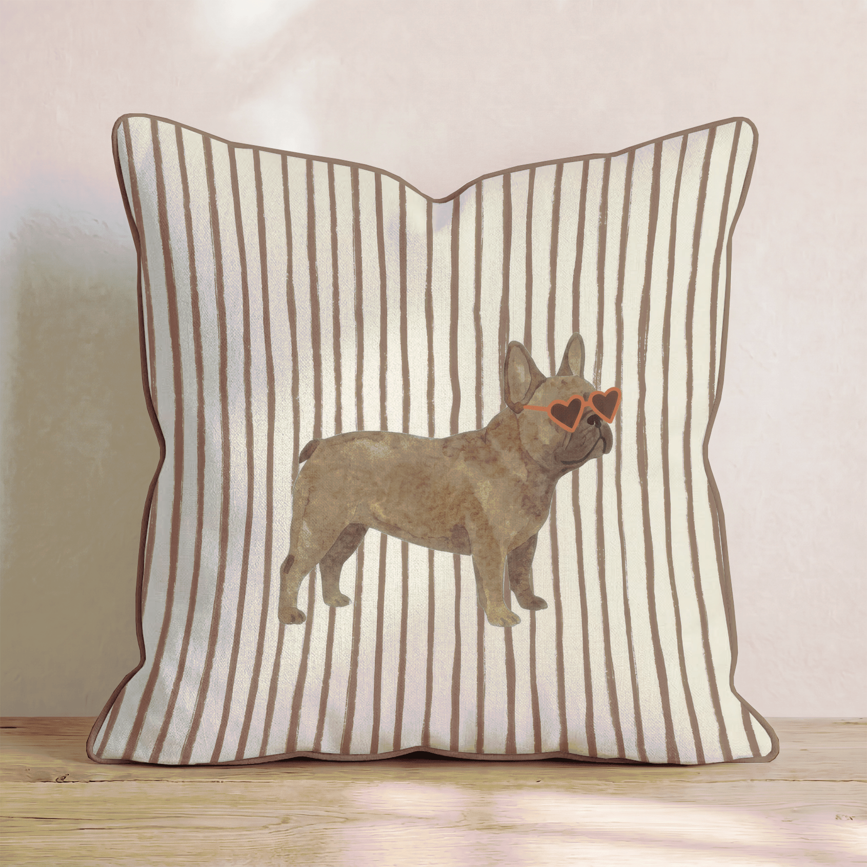 Hot Diggity French Bulldog Throw Pillow - Hillcroft Home
