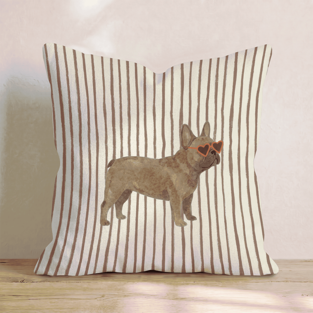 Hot Diggity French Bulldog Throw Pillow - Hillcroft Home