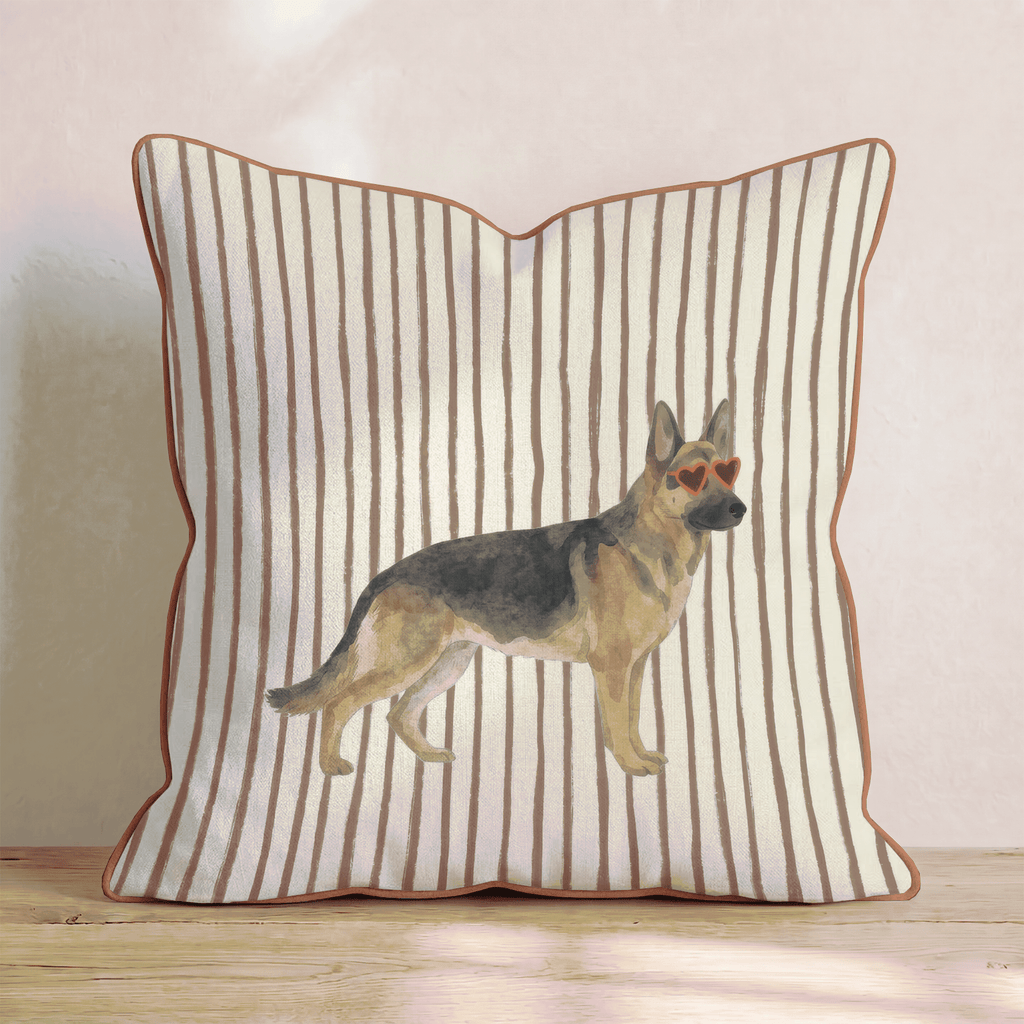 Hot Diggity German Shepherd_ Throw Pillow - Hillcroft Home