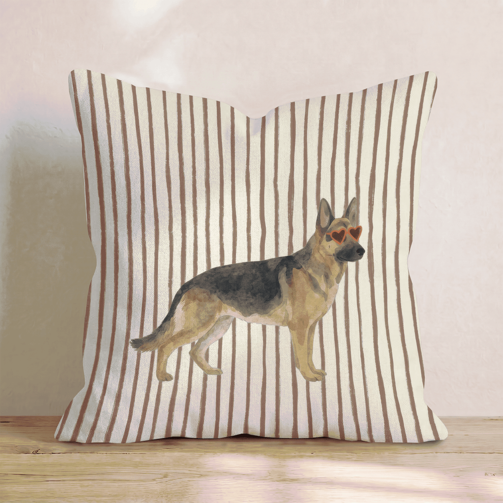 Hot Diggity German Shepherd_ Throw Pillow - Hillcroft Home