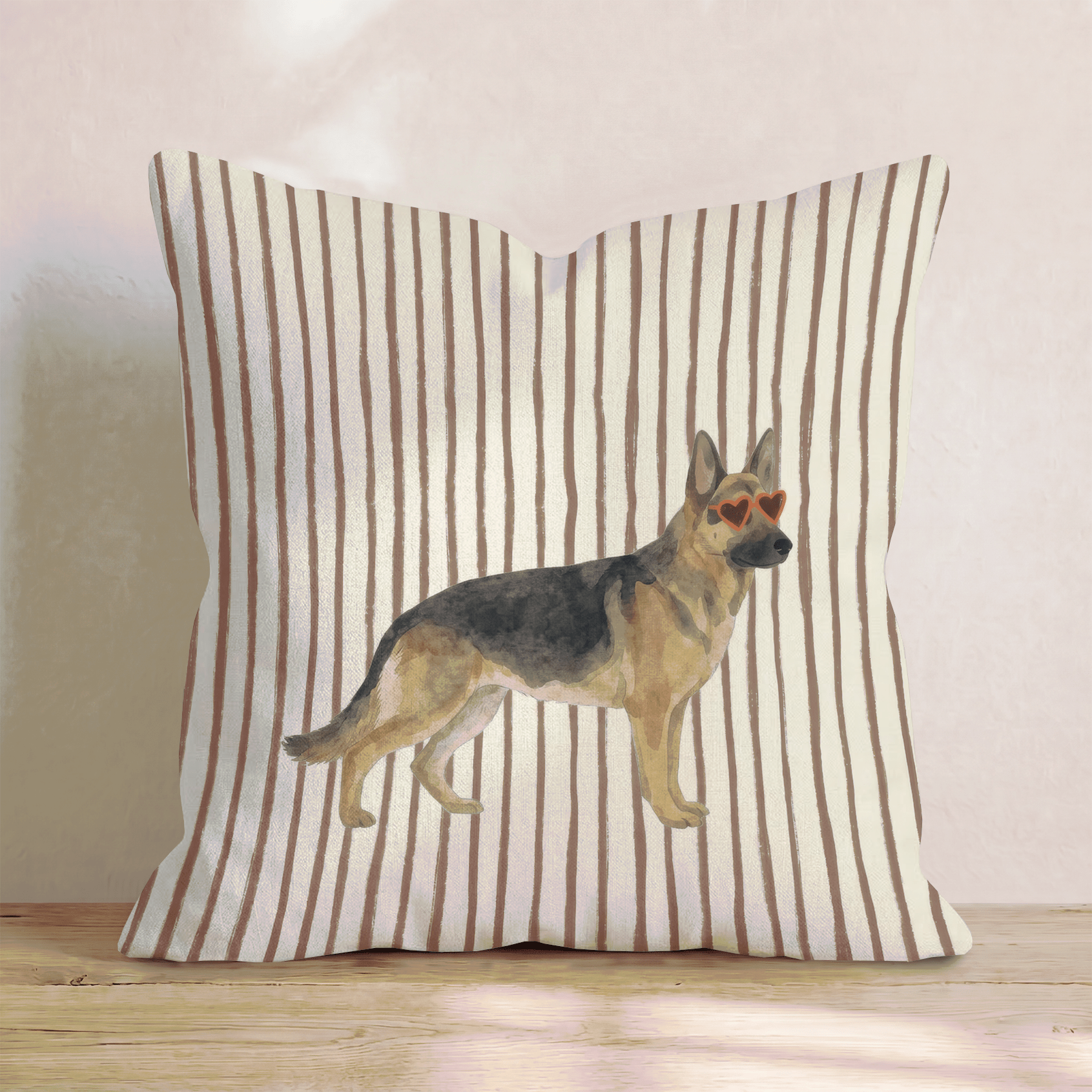 Hot Diggity German Shepherd_ Throw Pillow - Hillcroft Home