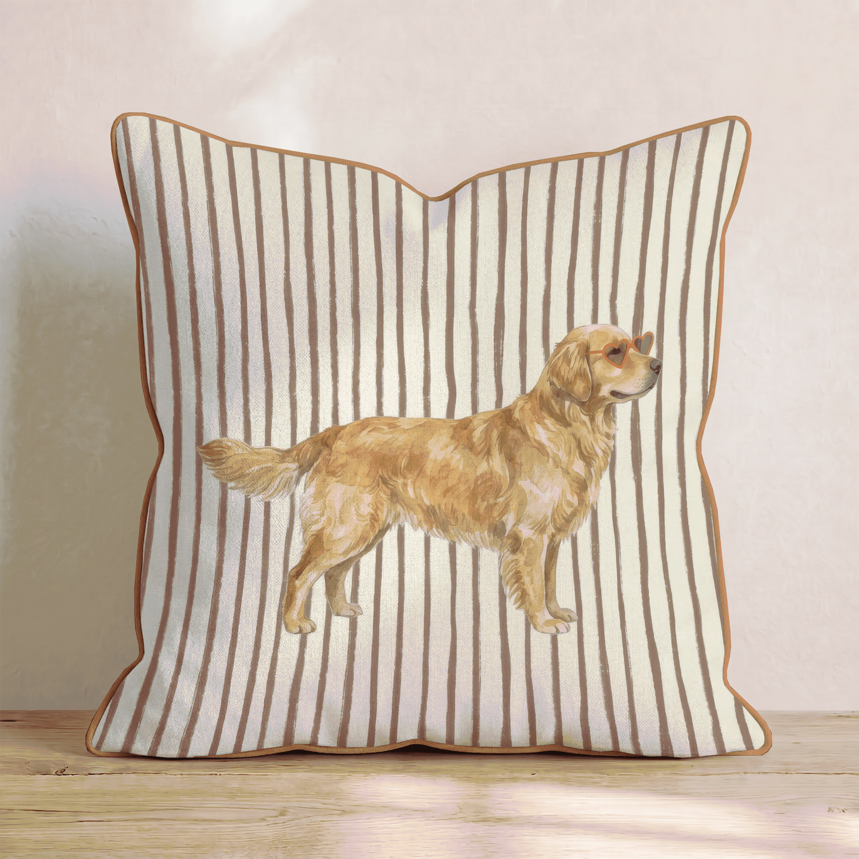 Hot Diggity Golden Retriever Throw Pillow - Hillcroft Home