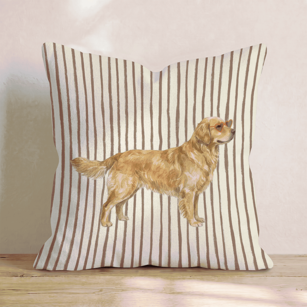 Hot Diggity Golden Retriever Throw Pillow - Hillcroft Home