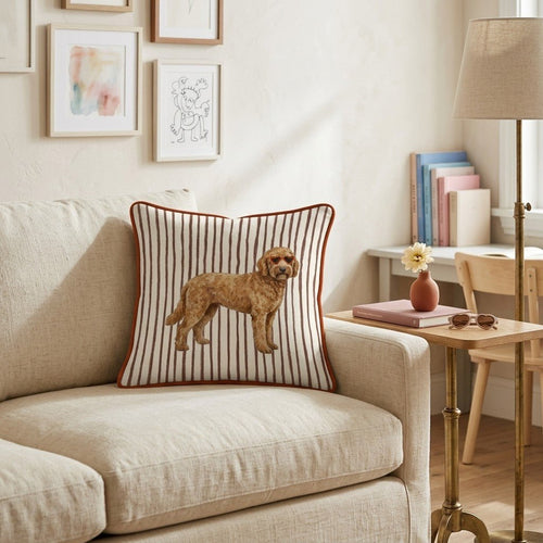 Hot Diggity Goldendoodle Throw Pillow - Hillcroft Home