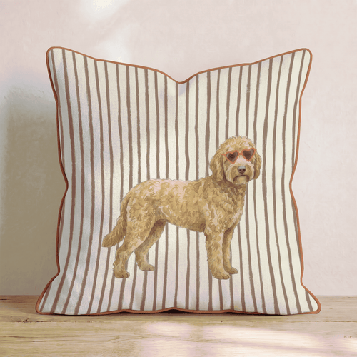 Hot Diggity Goldendoodle Throw Pillow - Hillcroft Home
