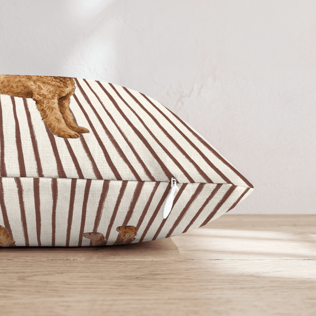 Hot Diggity Goldendoodle Throw Pillow - Hillcroft Home