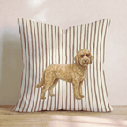 Hot Diggity Goldendoodle Throw Pillow - Hillcroft Home