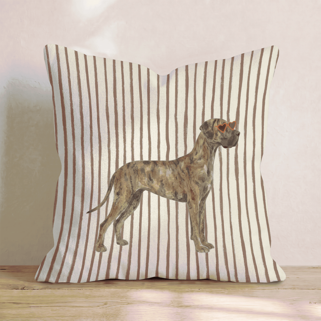 Hot Diggity Great Dane Throw Pillow - Hillcroft Home