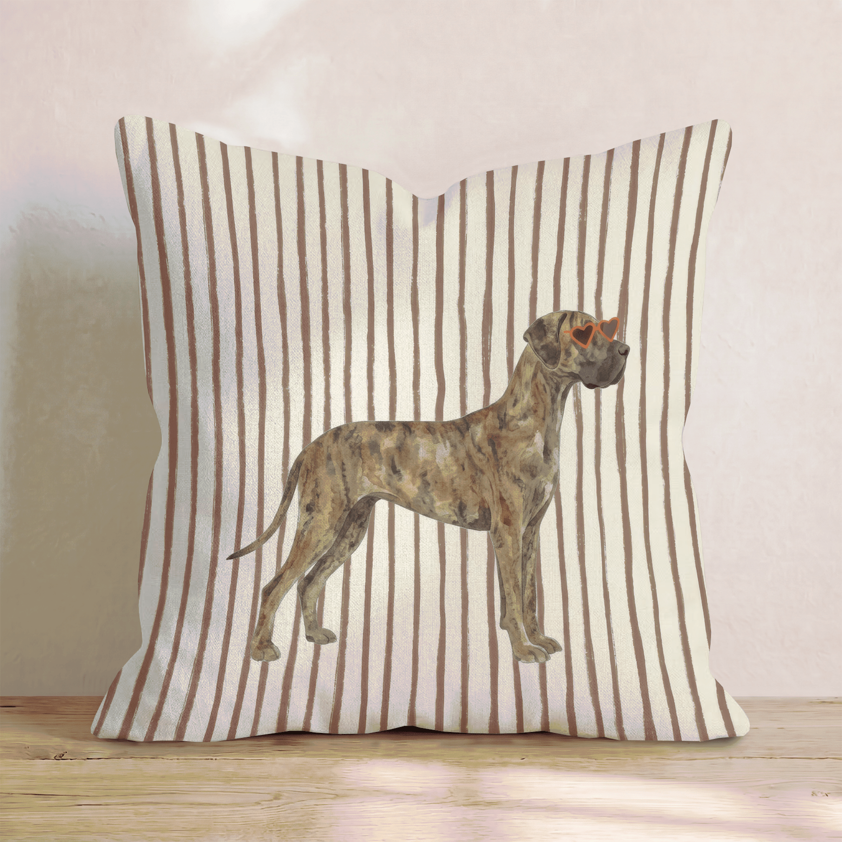 Hot Diggity Great Dane Throw Pillow - Hillcroft Home