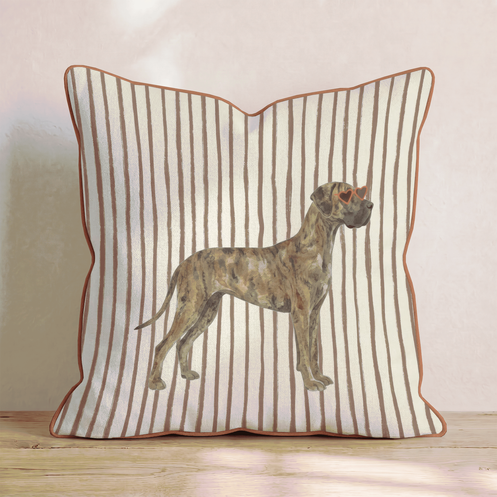 Hot Diggity Great Dane Throw Pillow - Hillcroft Home