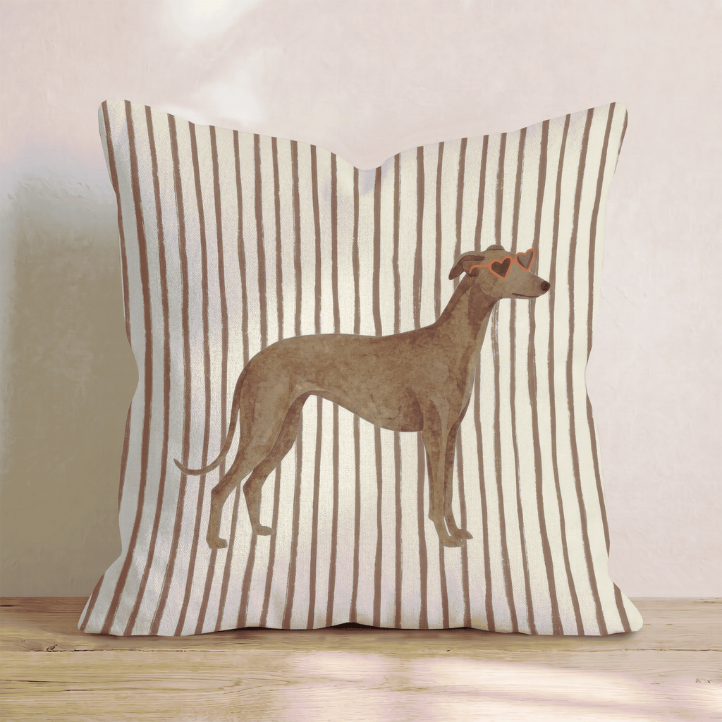 Hot Diggity Greyhound Throw Pillow - Hillcroft Home