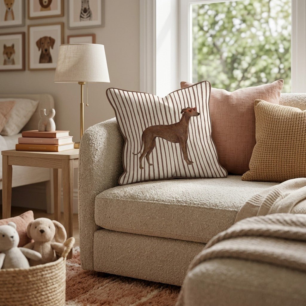 Hot Diggity Greyhound Throw Pillow - Hillcroft Home