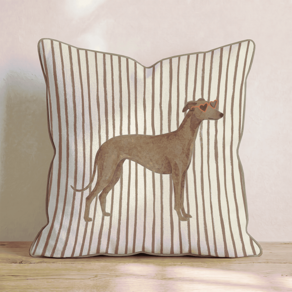 Hot Diggity Greyhound Throw Pillow - Hillcroft Home
