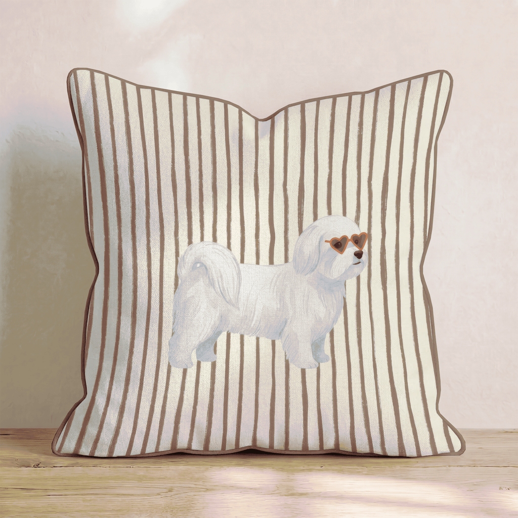 Hot Diggity Maltese Throw Pillow - Hillcroft Home
