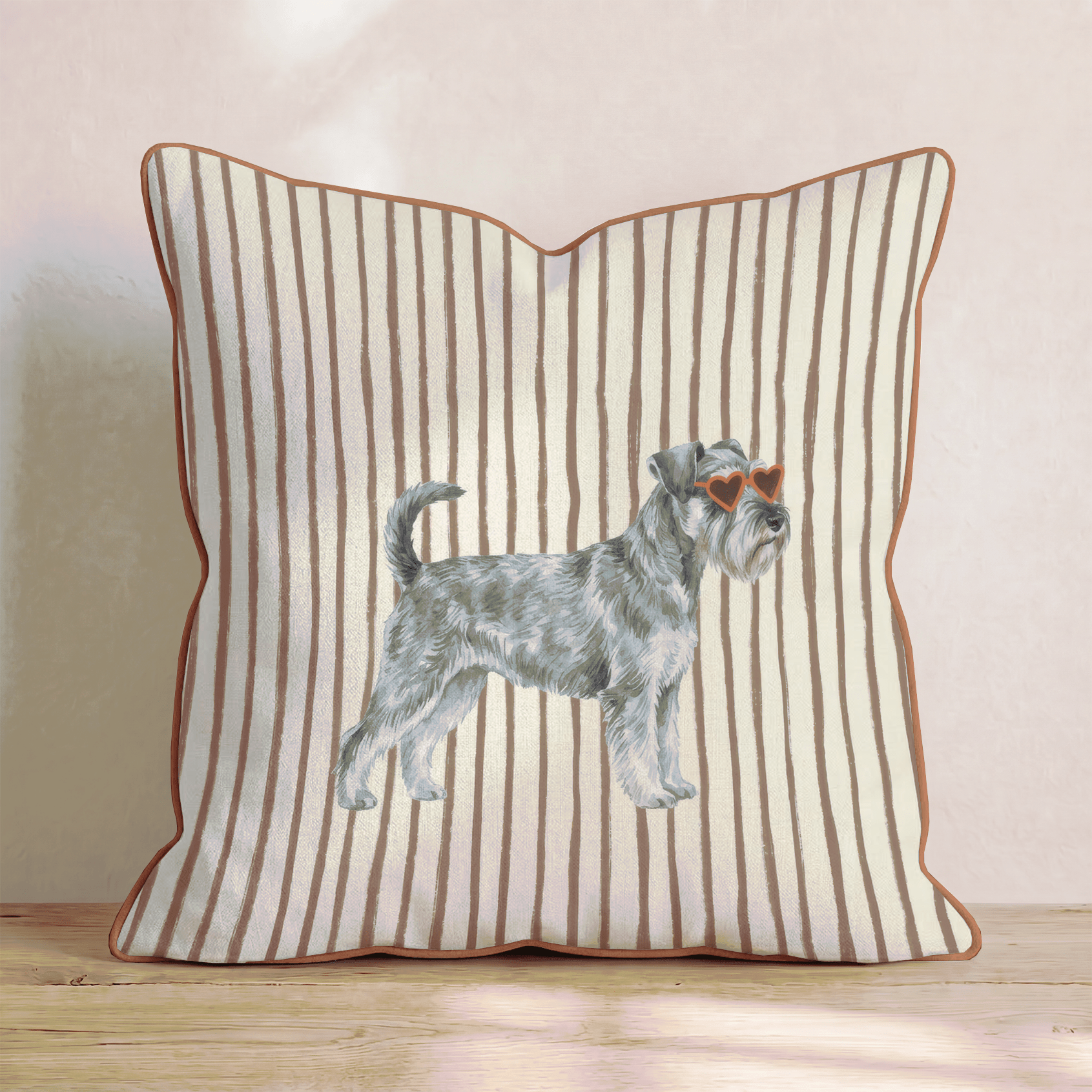 Hot Diggity Miniature Schnauzer Throw Pillow - Hillcroft Home
