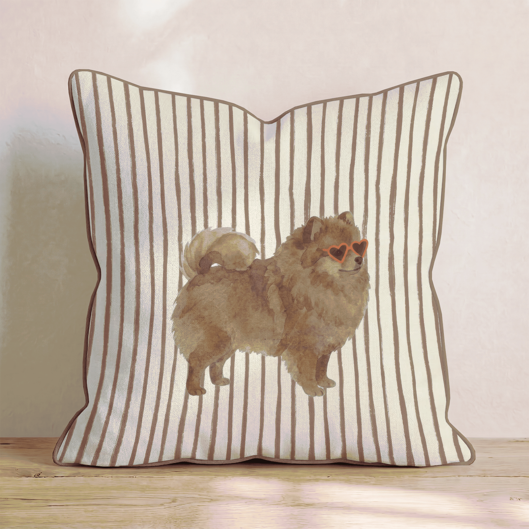 Hot Diggity Pomeranian Throw Pillow - Hillcroft Home