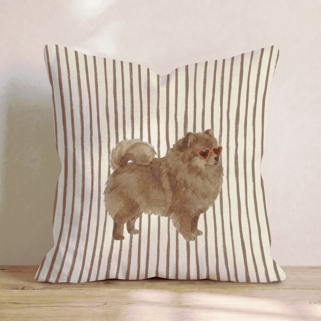 Hot Diggity Pomeranian Throw Pillow - Hillcroft Home