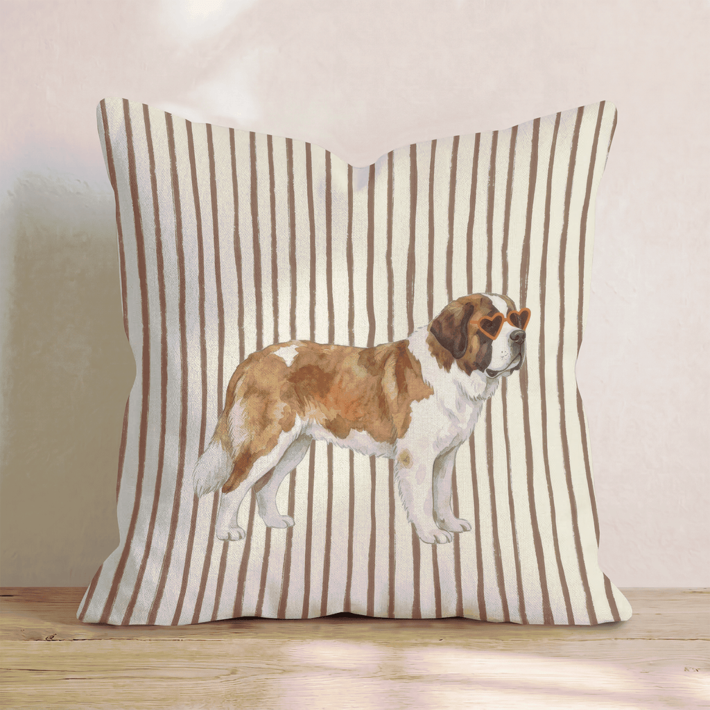 Hot Diggity Saint Bernard Throw Pillow - Hillcroft Home
