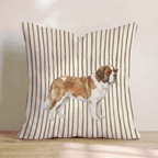 Hot Diggity Saint Bernard Throw Pillow - Hillcroft Home