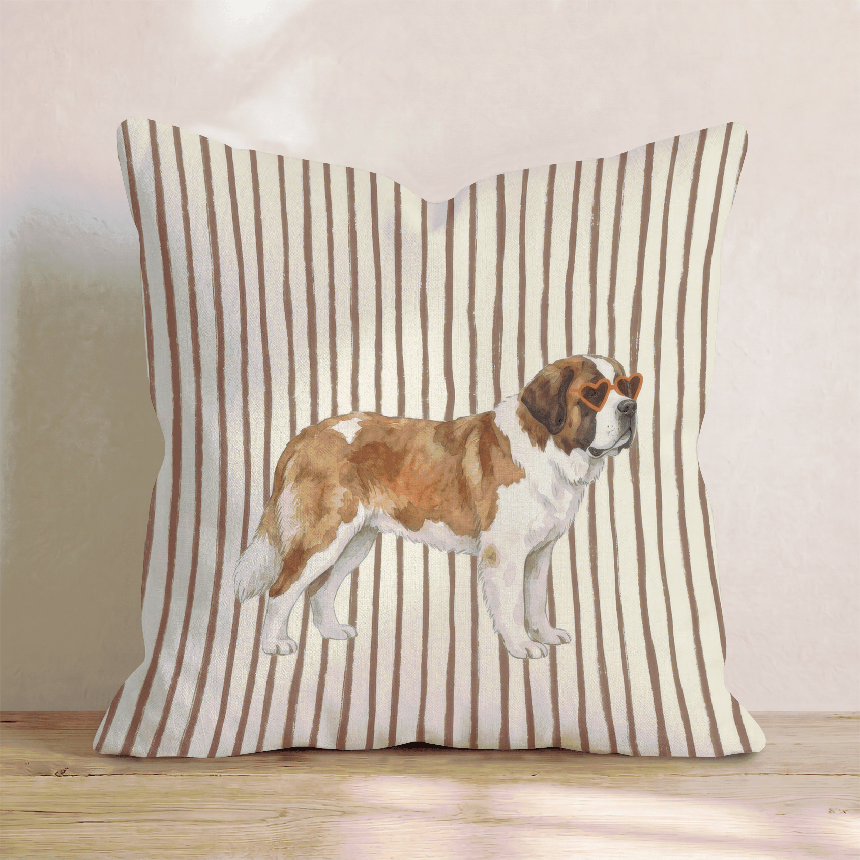 Hot Diggity Saint Bernard Throw Pillow - Hillcroft Home