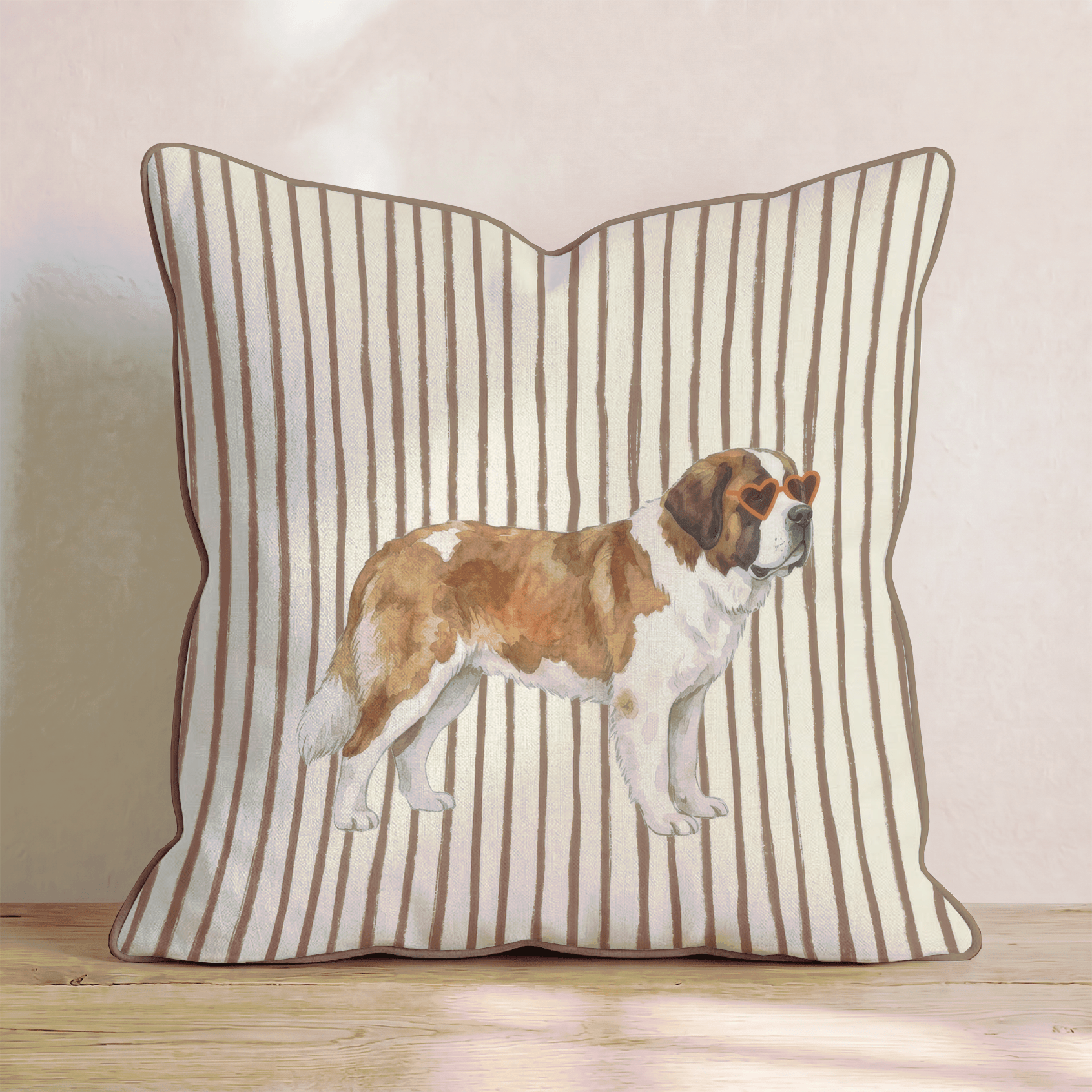 Hot Diggity Saint Bernard Throw Pillow - Hillcroft Home