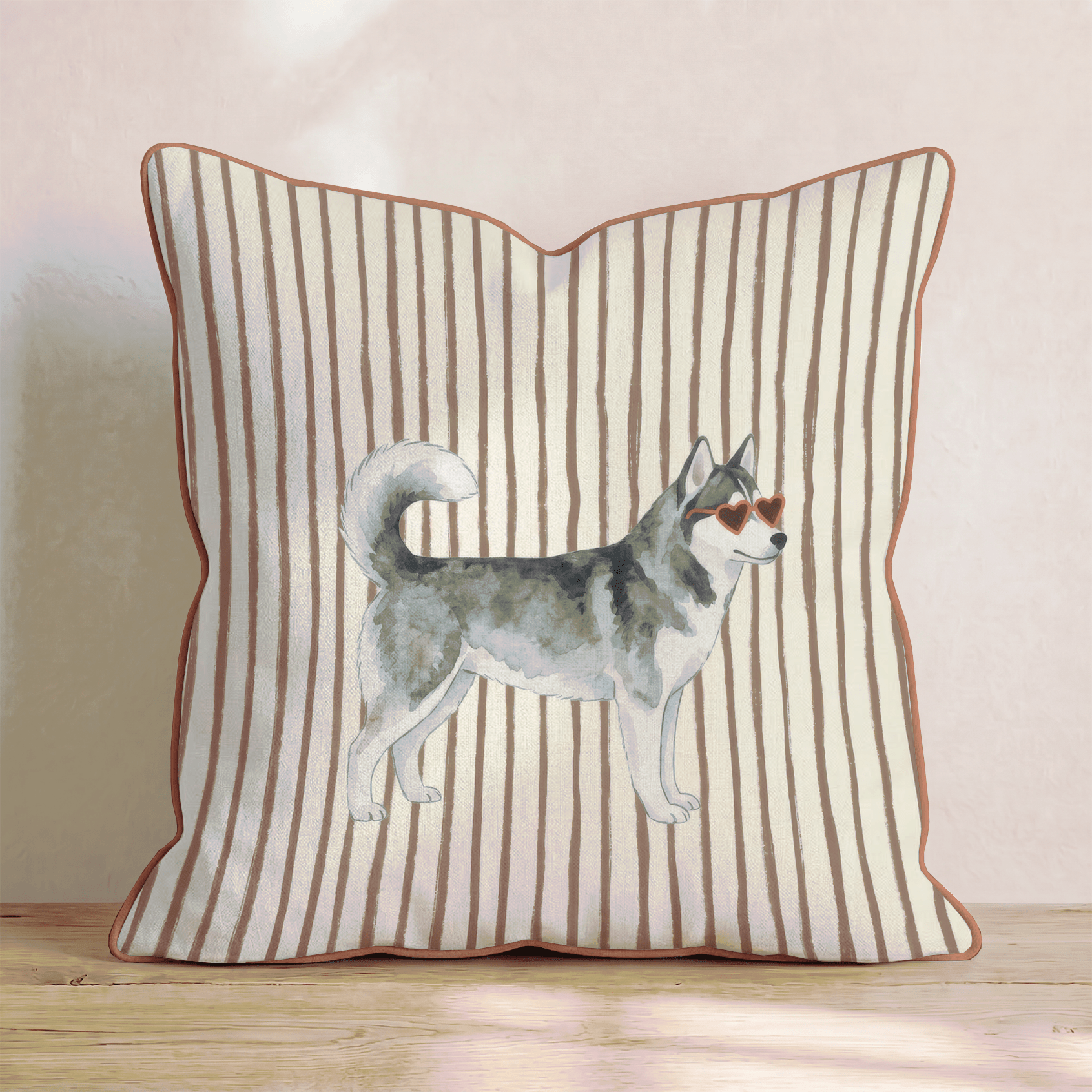 Hot Diggity Siberian Husky Throw Pillow - Hillcroft Home