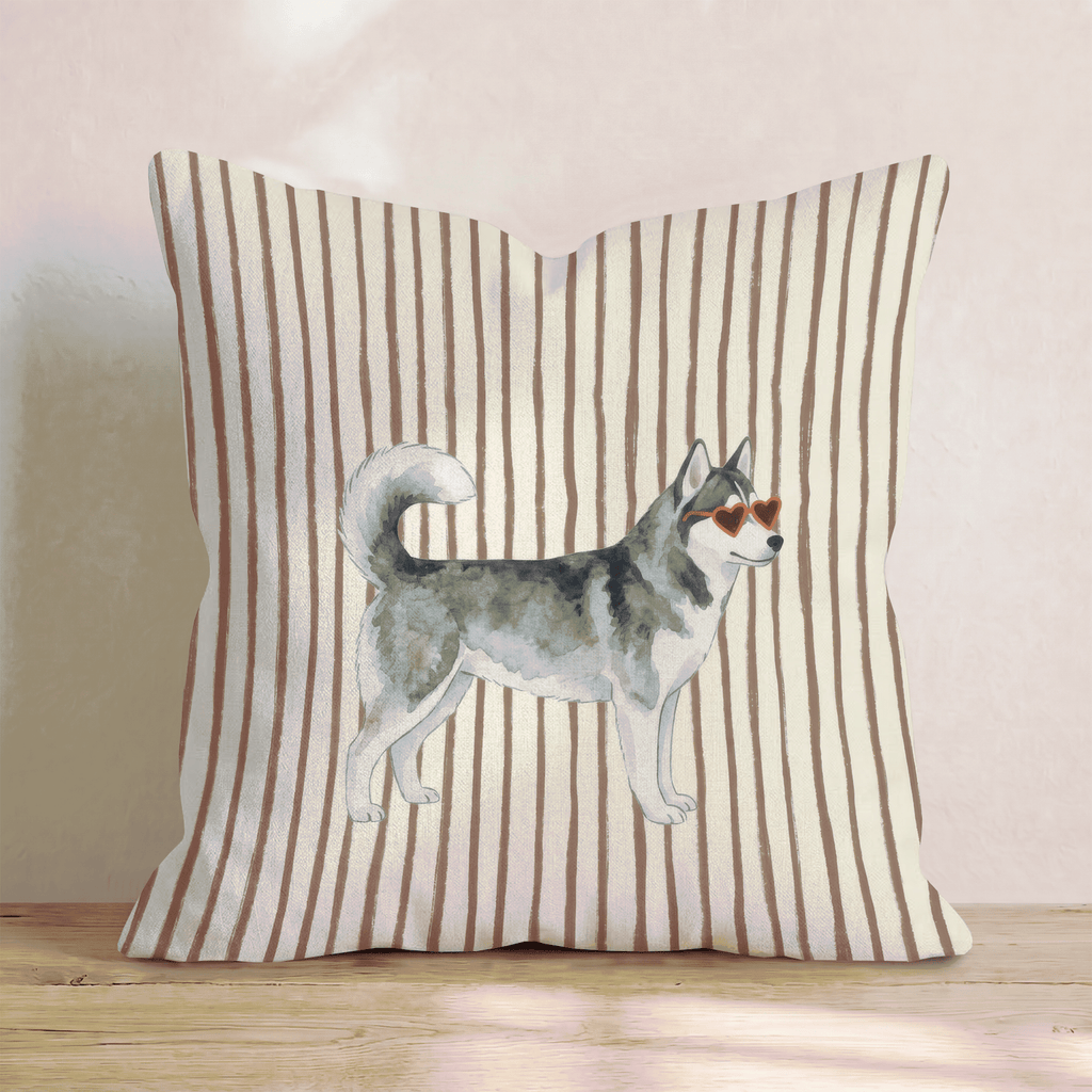 Hot Diggity Siberian Husky Throw Pillow - Hillcroft Home