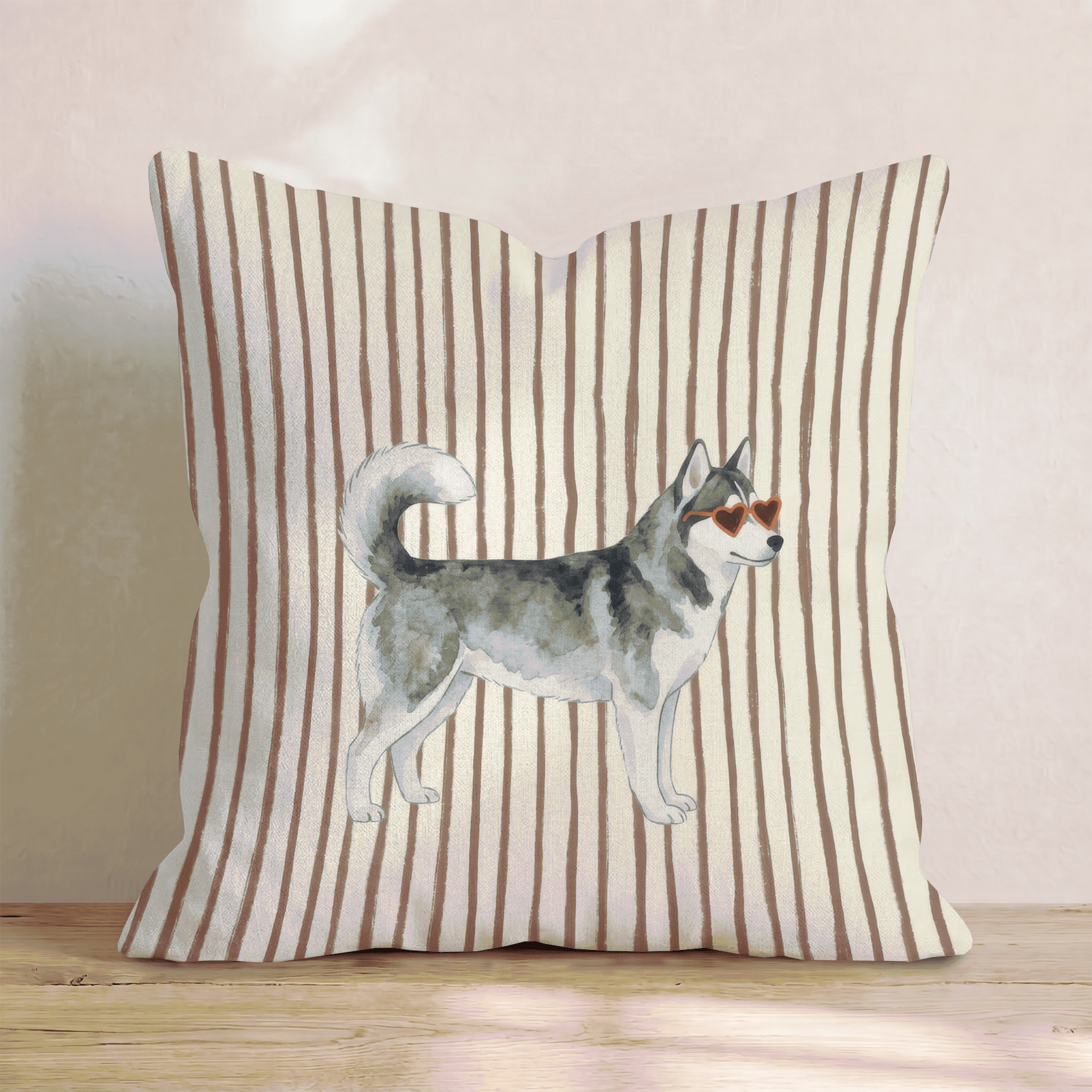 Hot Diggity Siberian Husky Throw Pillow - Hillcroft Home