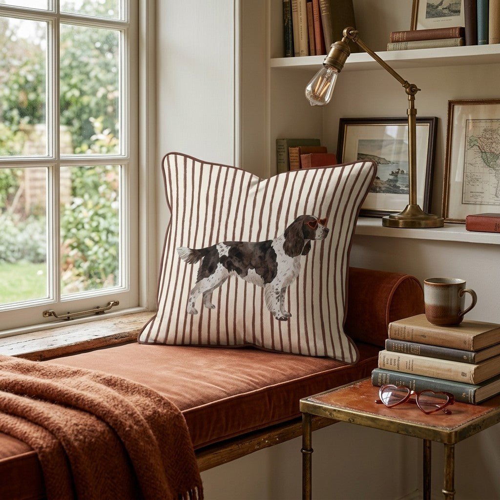 Hot Diggity Springer Spaniel Throw Pillow - Hillcroft Home