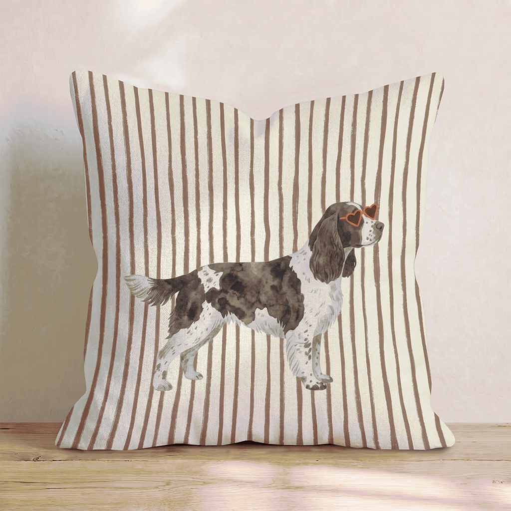 Hot Diggity Springer Spaniel Throw Pillow - Hillcroft Home