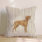 Hot Diggity Vizsla Throw Pillow - Hillcroft Home