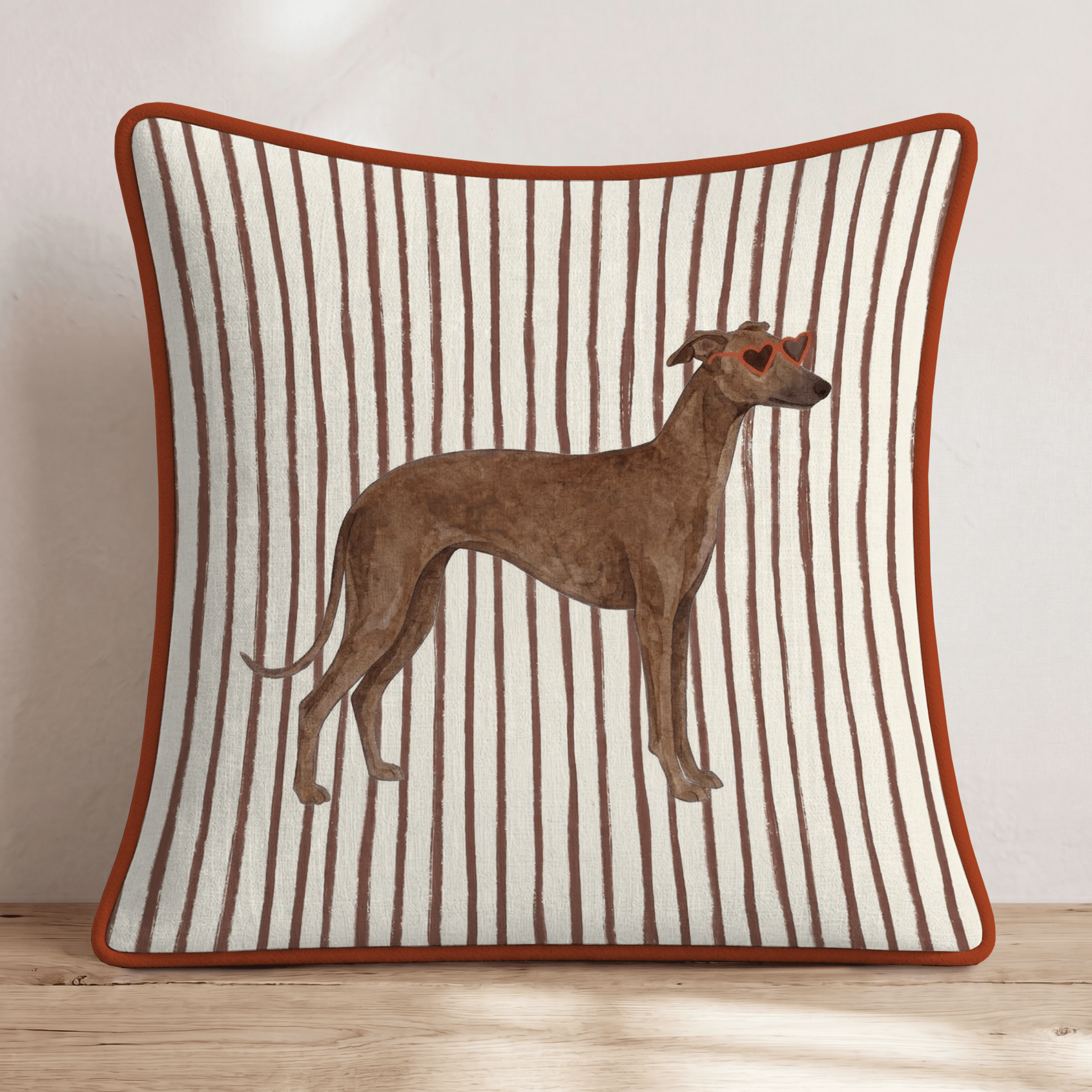 Hot Diggity Whippet Throw Pillow - Hillcroft Home