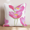 Hot Pink Cosmos Throw Pillow - Hillcroft Home