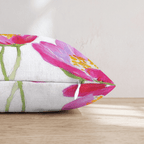 Hot Pink Cosmos Throw Pillow - Hillcroft Home