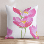 Hot Pink Cosmos Throw Pillow - Hillcroft Home